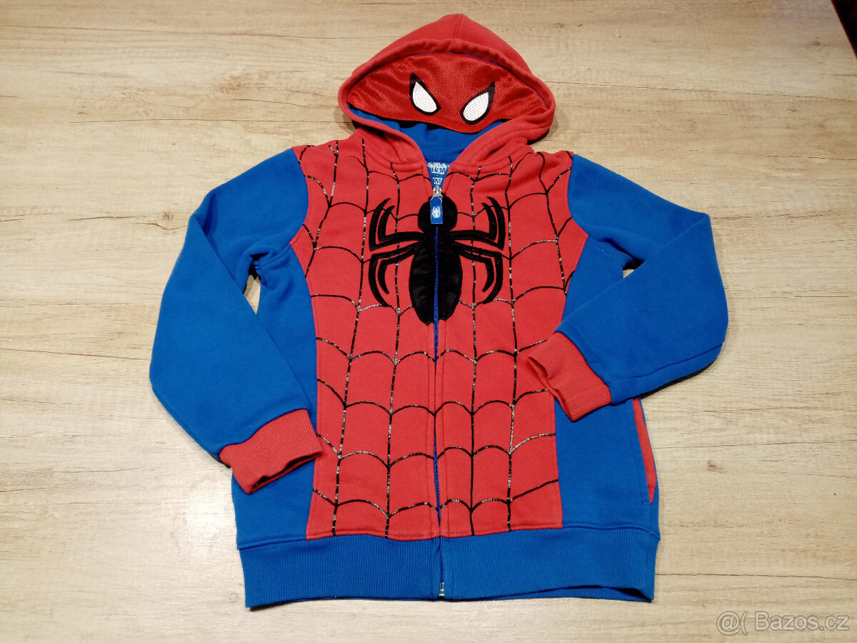 tepláková mikina spiderman vel. 122/128
