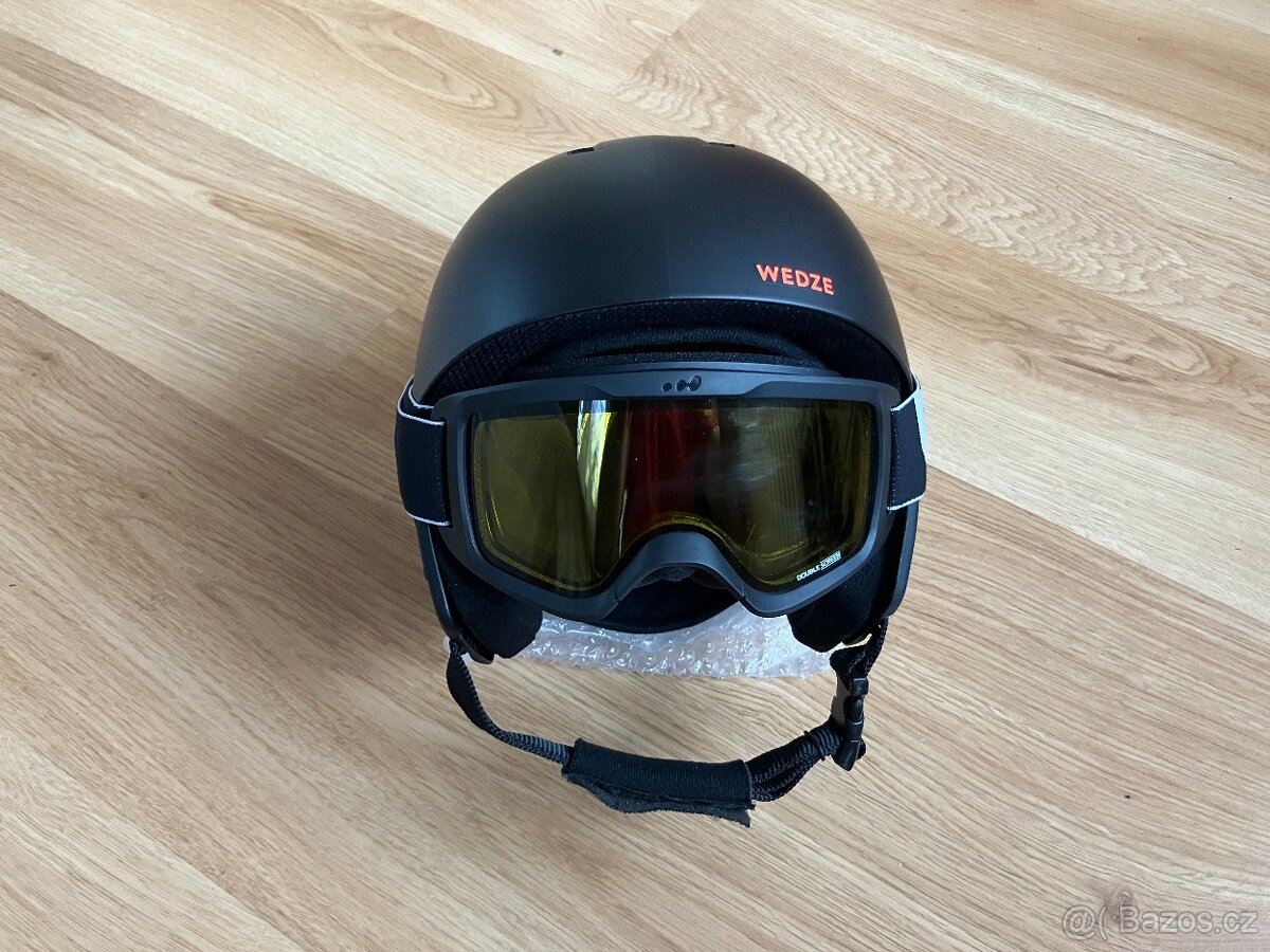 Lyžařská helma WEDZE s brýlemi vel.53-56cm