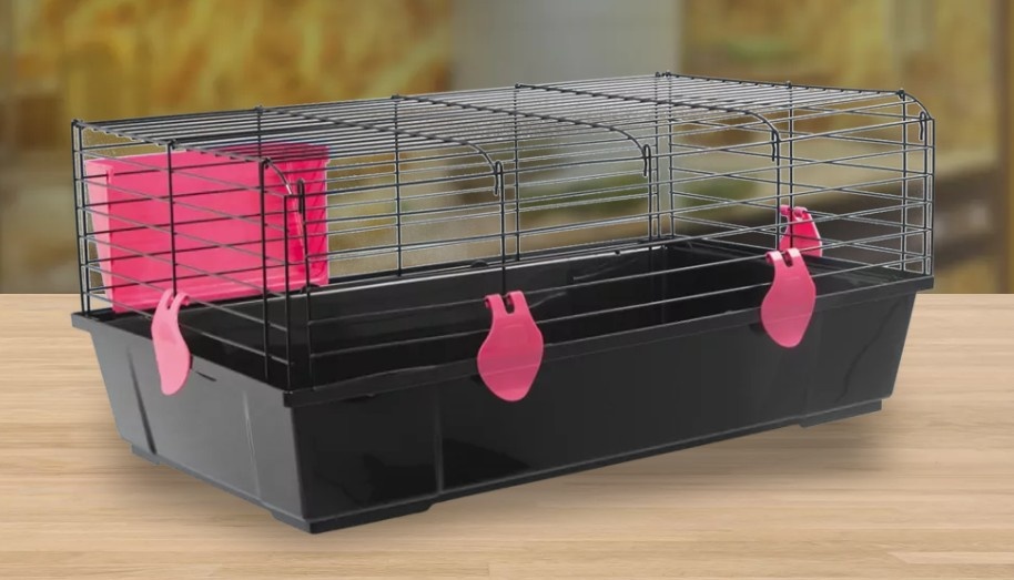 607 Klec pro morčata černo-růžová - SLEVA 50%