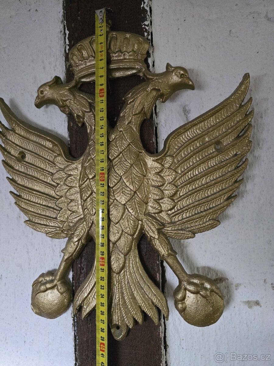 KRÁSNÁ OBŘÍ KOVOVÁ DVOUHLAVA ORLICE