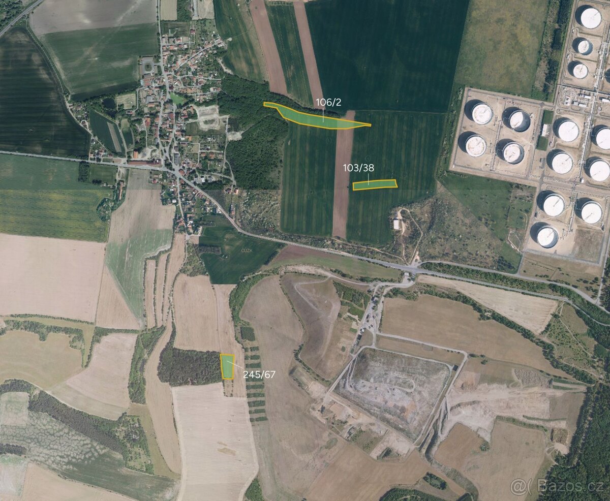 Zemědělská půda, prodej, Uhy, Kladno