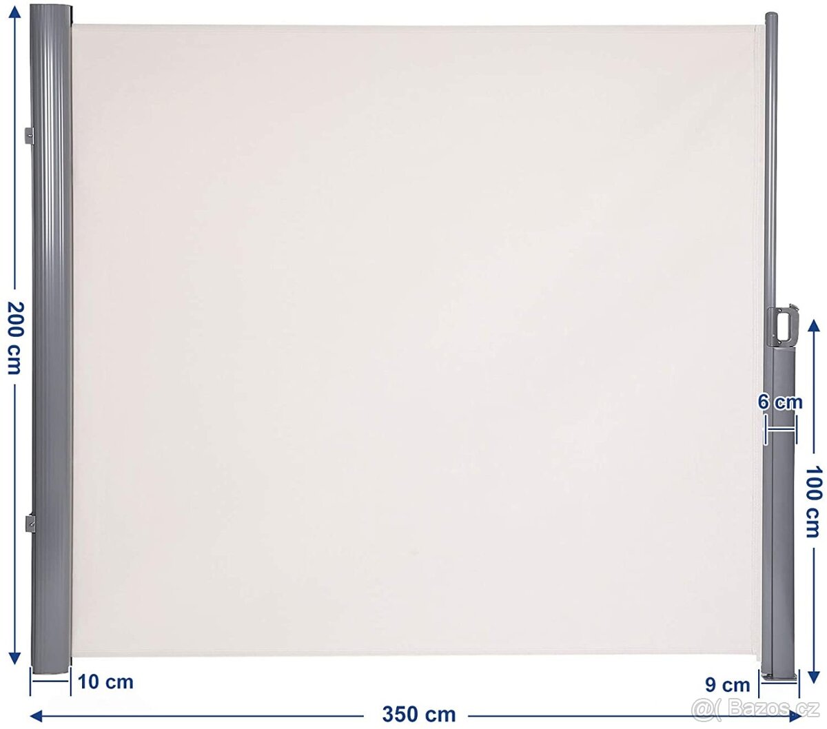 Nová boční markýza 200x350m