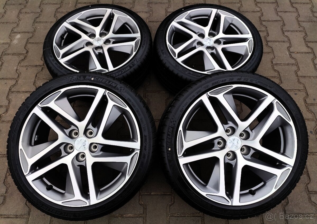 Alu kola originál Peugeot 308, 308 SW 5x108 R18 KRÁSNÁ SADA