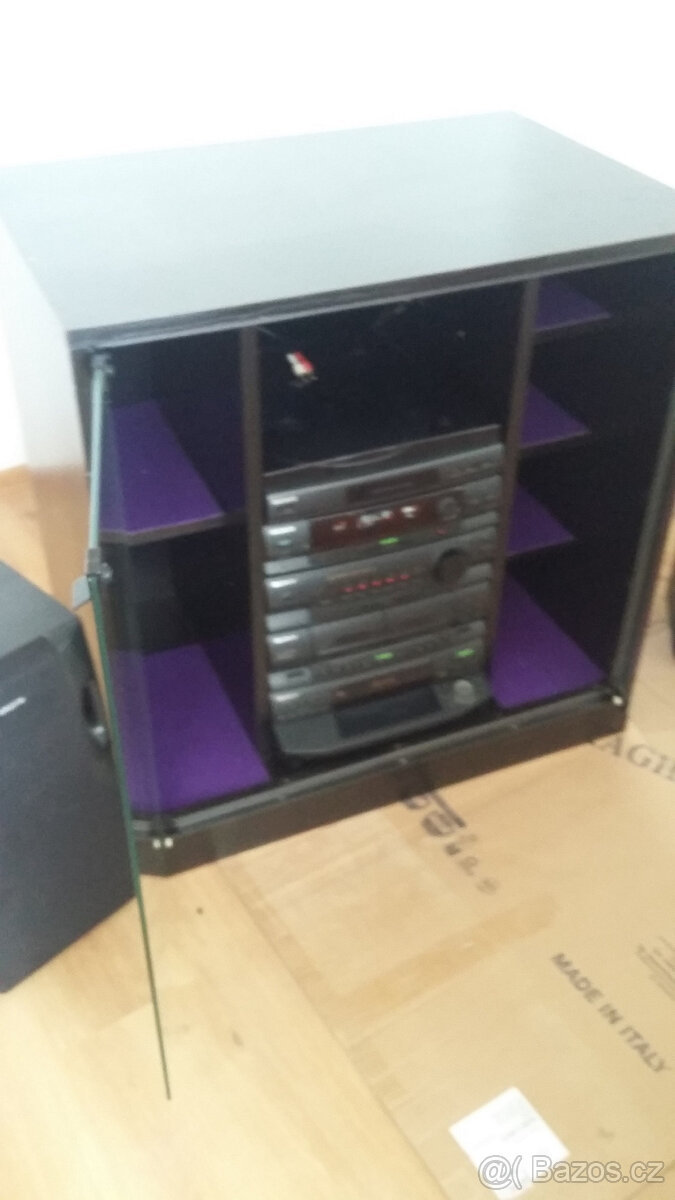 prodám skříńku na hifi věž a repro a DVD LG