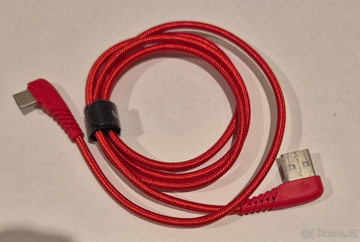 Datový kabel USB, USB C, 100 cm, ohnutý 90 stupňů