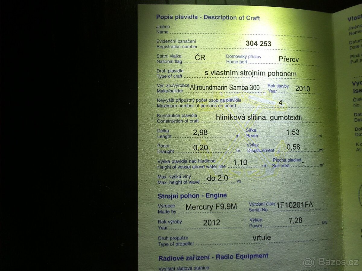 Motorový nafukovací člun