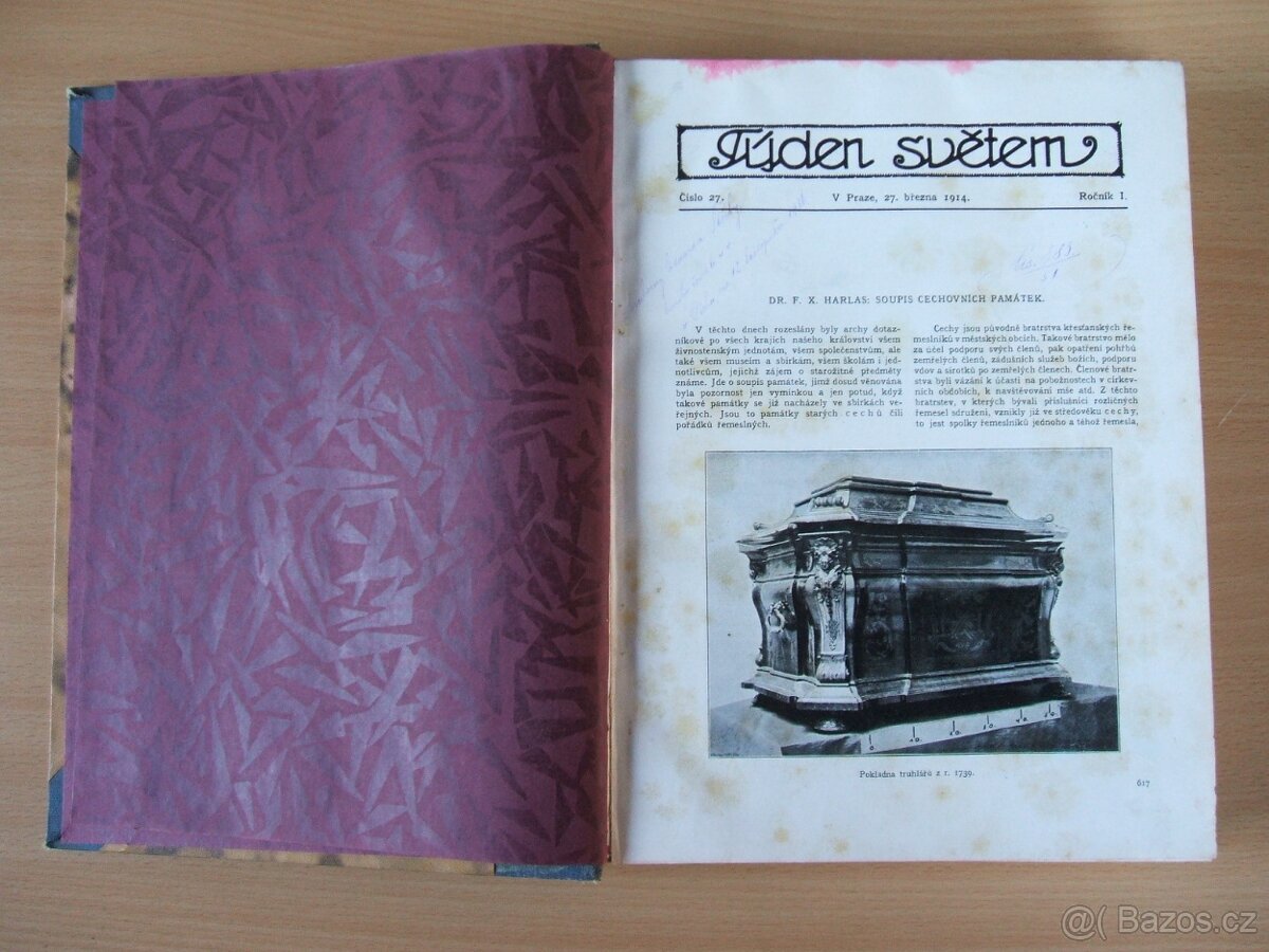 Týden světem - vázaný časopis ročník 1914