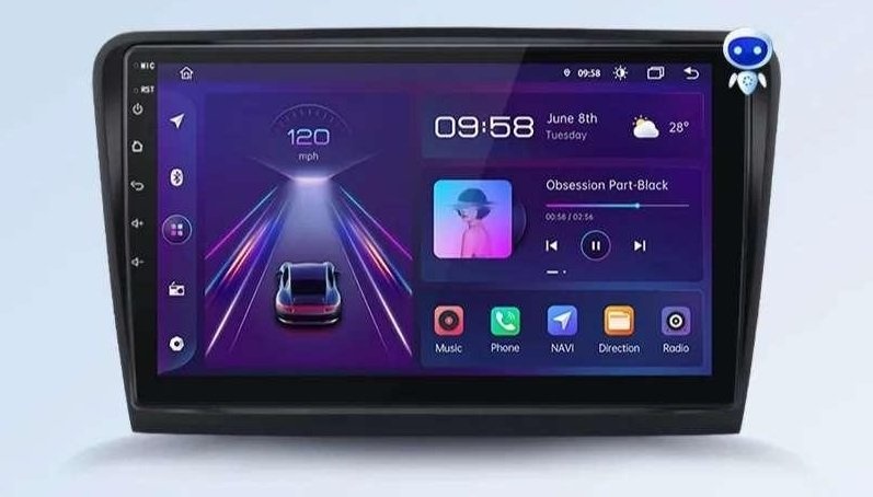 Android autorádio s navi pro ŠKODA SUPERB 2 (2008-2015)