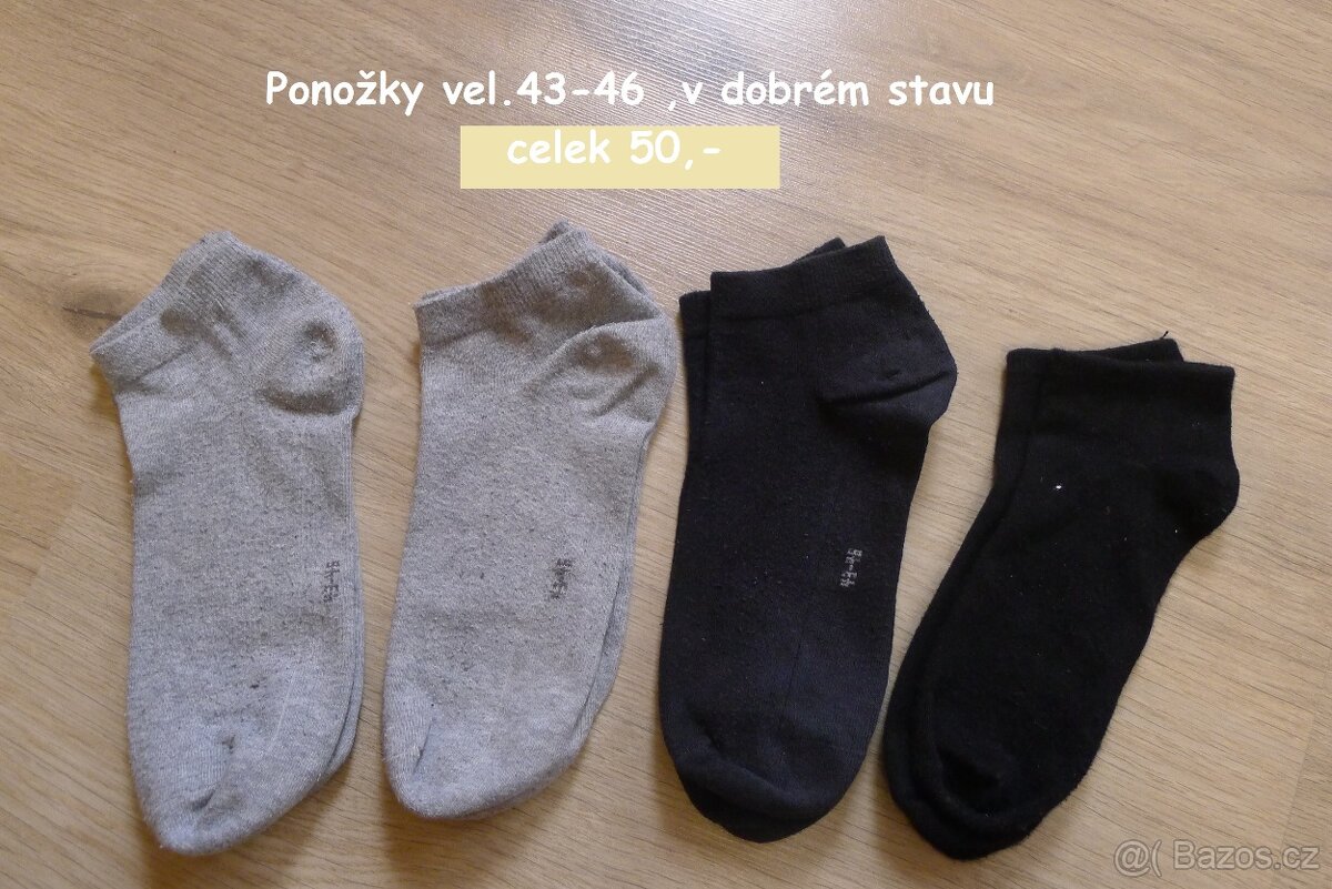 Kotníkové ponožky kluk vel.39/42 a 43/46