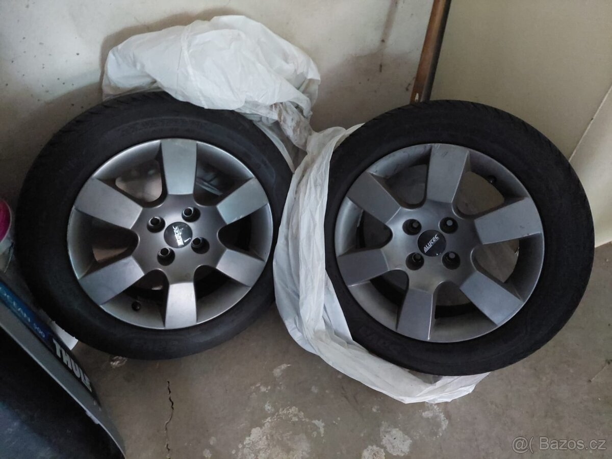 alu disky, sada kol Peugeot 308 + letní gumy