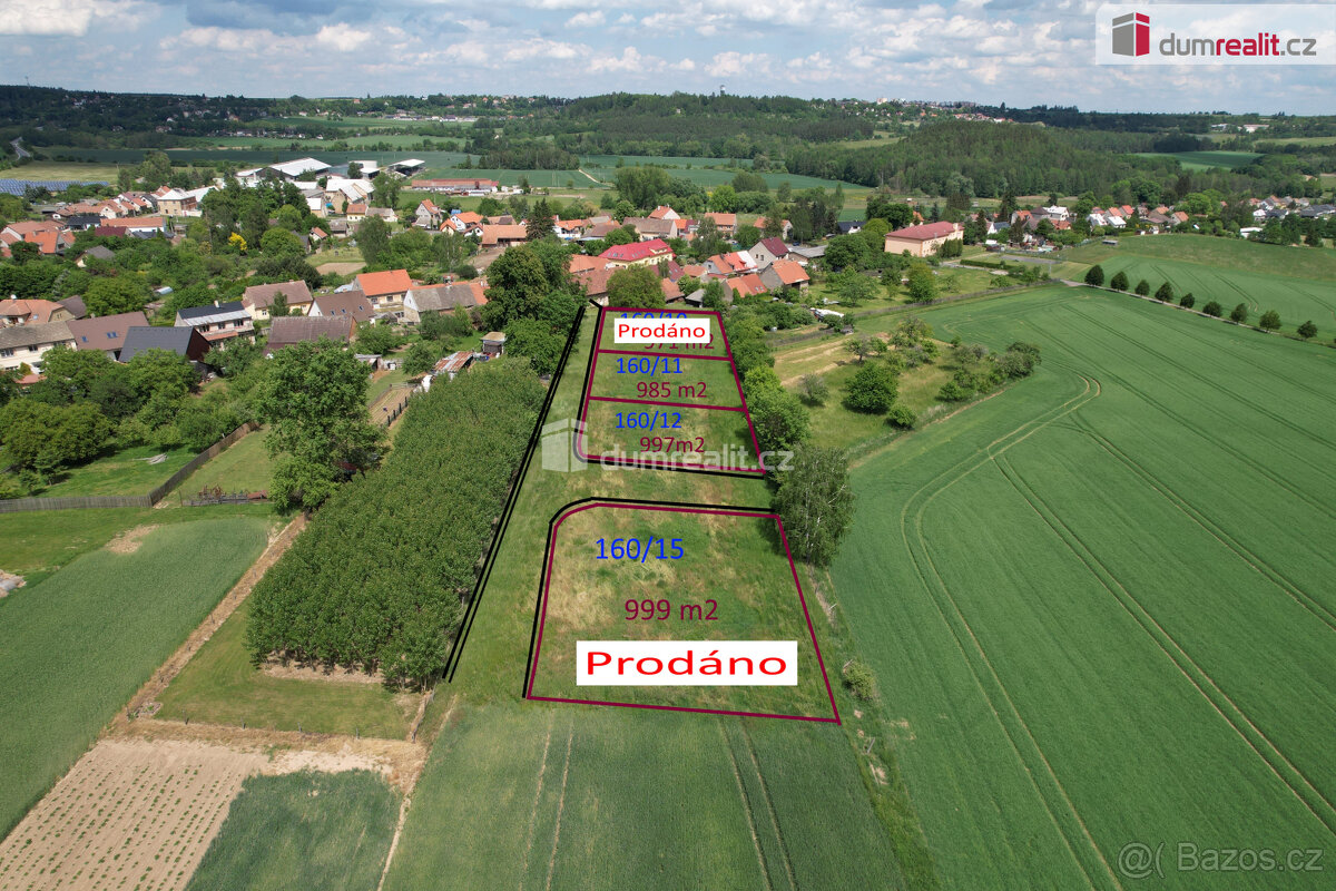 Prodej pozemku 971 m2 - Ruda u Nového Strašecí