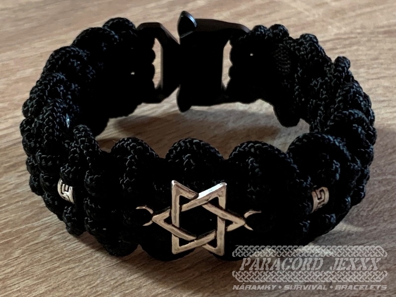 Paracord náramek (18 cm) black