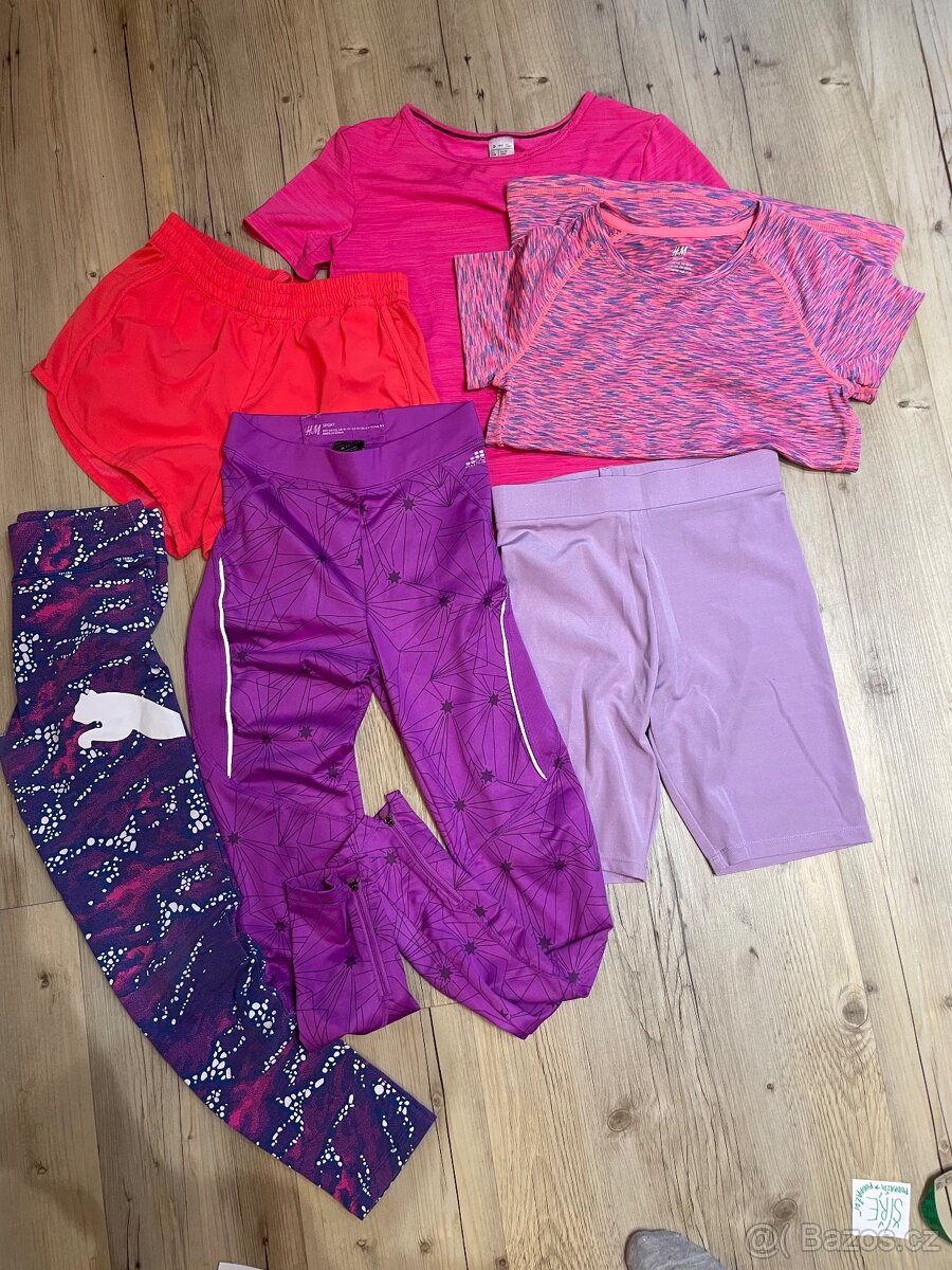 Set 6ks sportovních dívčích věci 146/152 H&M
