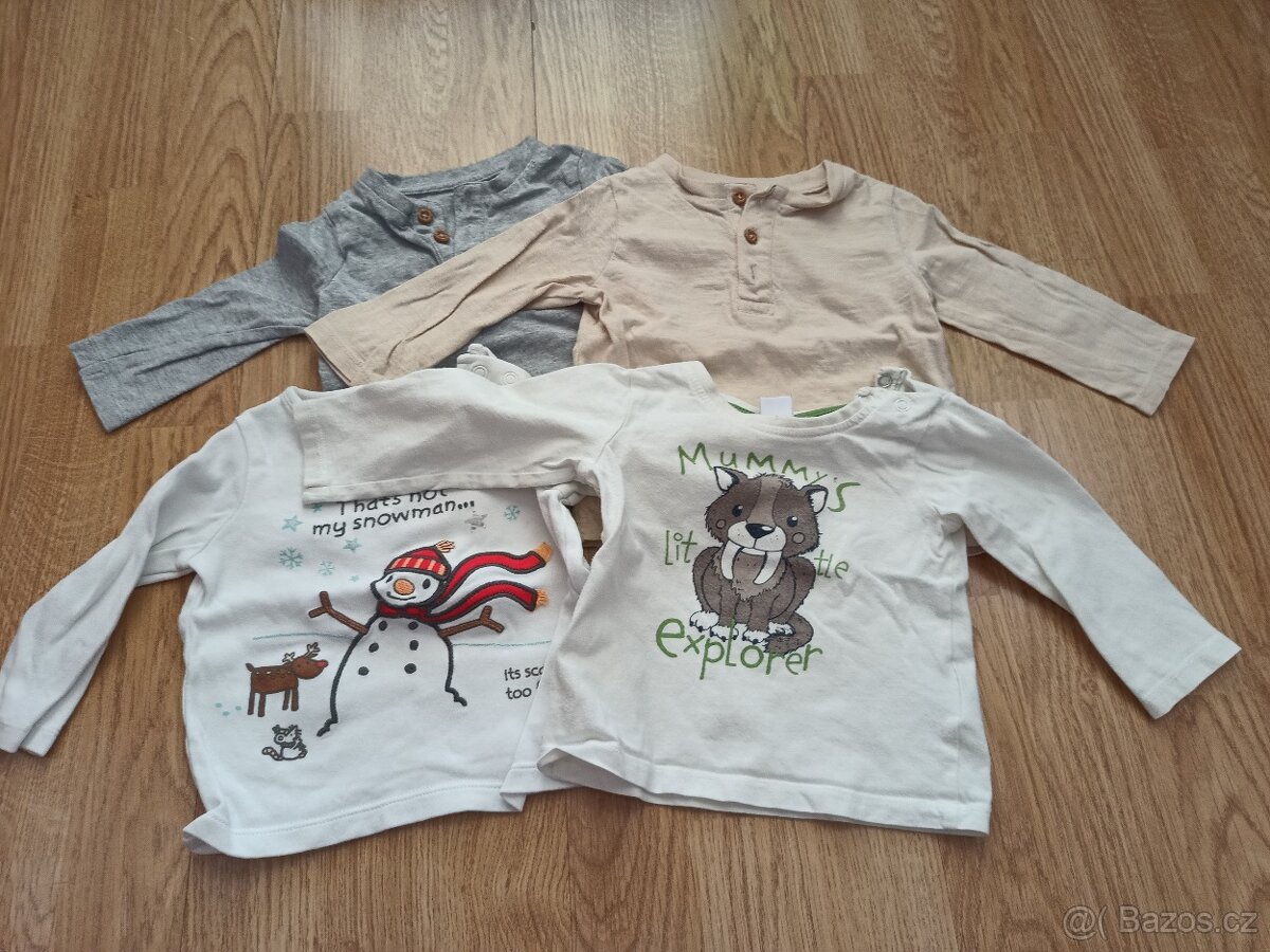 Set-Trička s dlouhým rukávem 3-6m