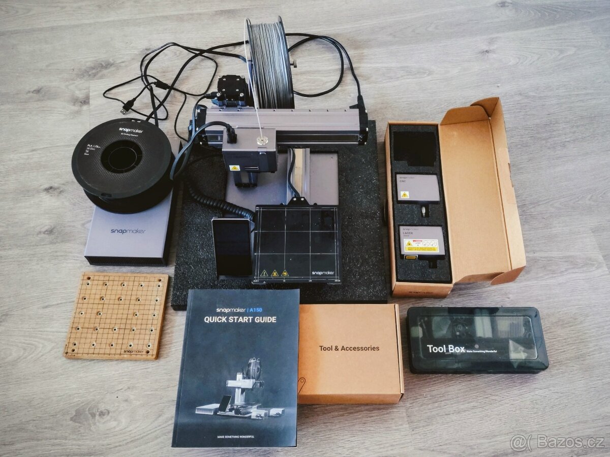 Snapmaker A150: 3D tiskárna - CNC - LASER