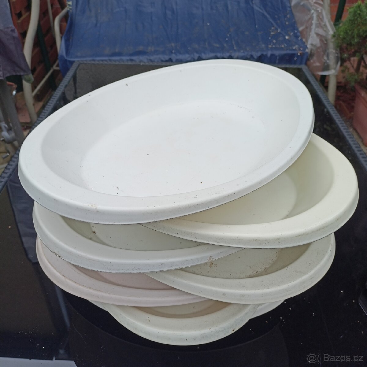 Gastro tácy oválné bílé 30x40 cm