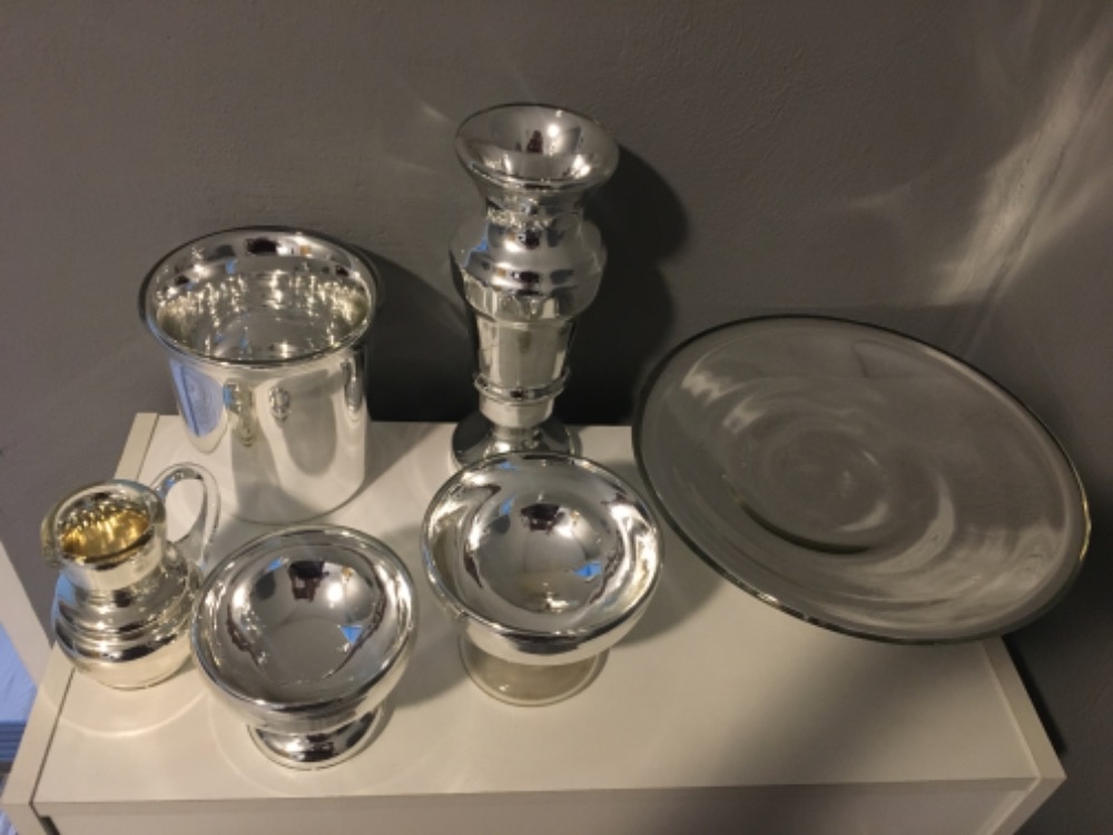 Stříbřené sklo - tzv. selské stříbro