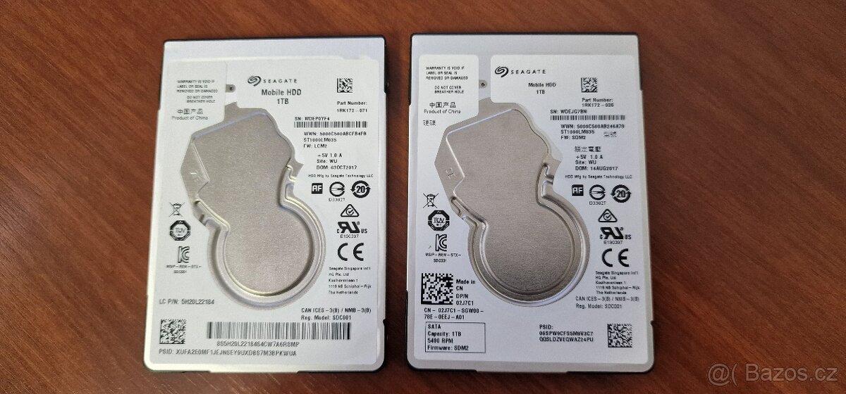 1x Seagate HDD 2.5 1TB