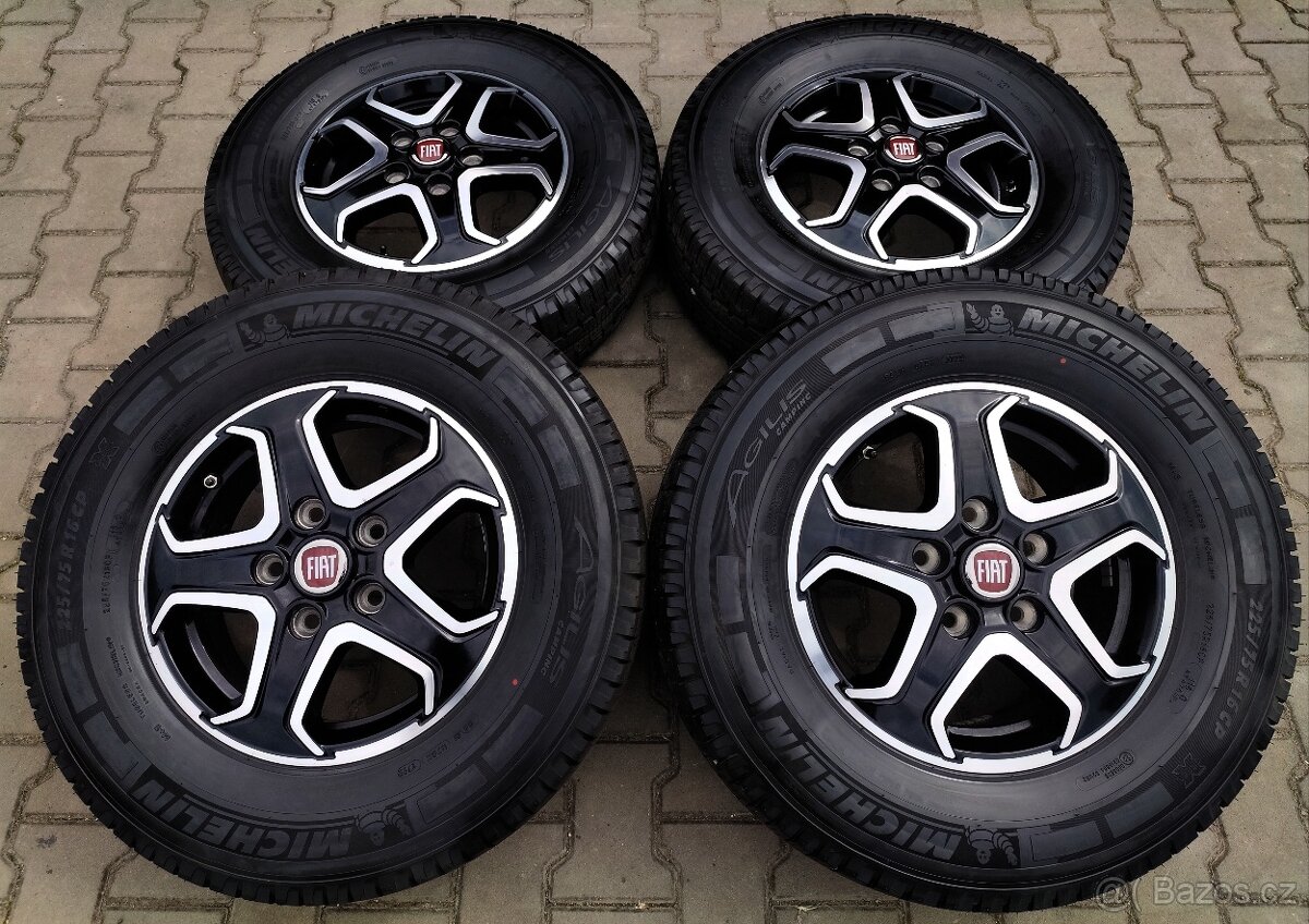 Alu kola originál Fiat Ducato 5x130 R16 VELICE PĚKNÁ SADA