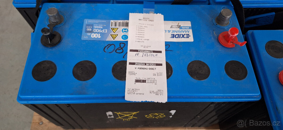 Trakčná autobaterie EXIDE DUAL AGM 100Ah, 12V, EP900