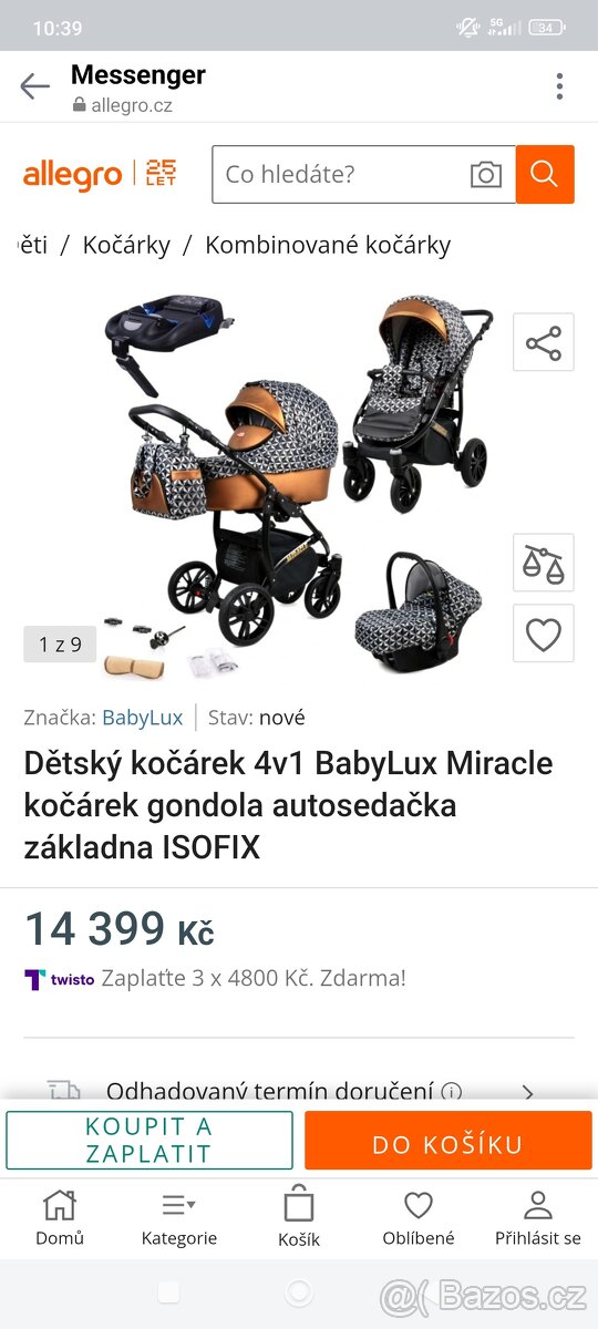 Kočárek babylux