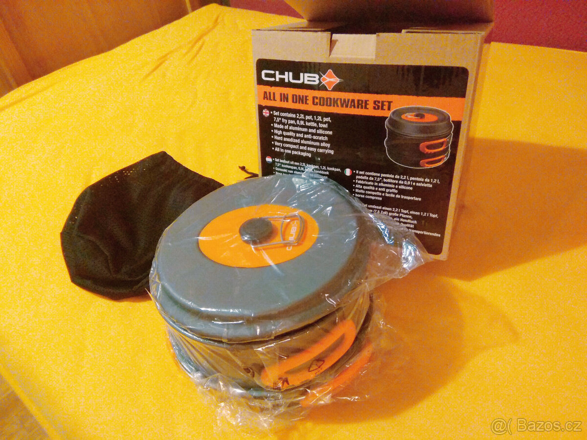 Camping/kempovací komplet Sada nádobí Chub (4ks)