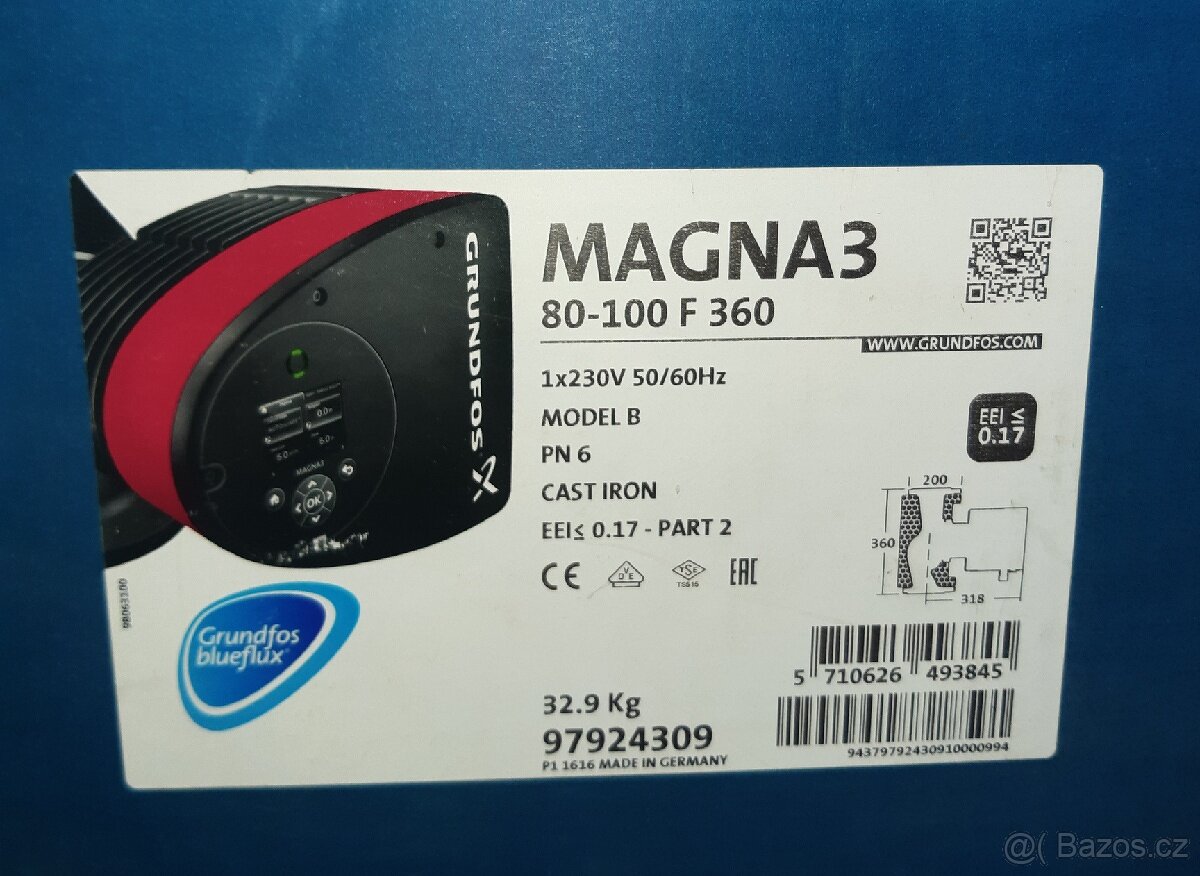 Grundfos čerpadlo MAGNA3 80-100 F 360