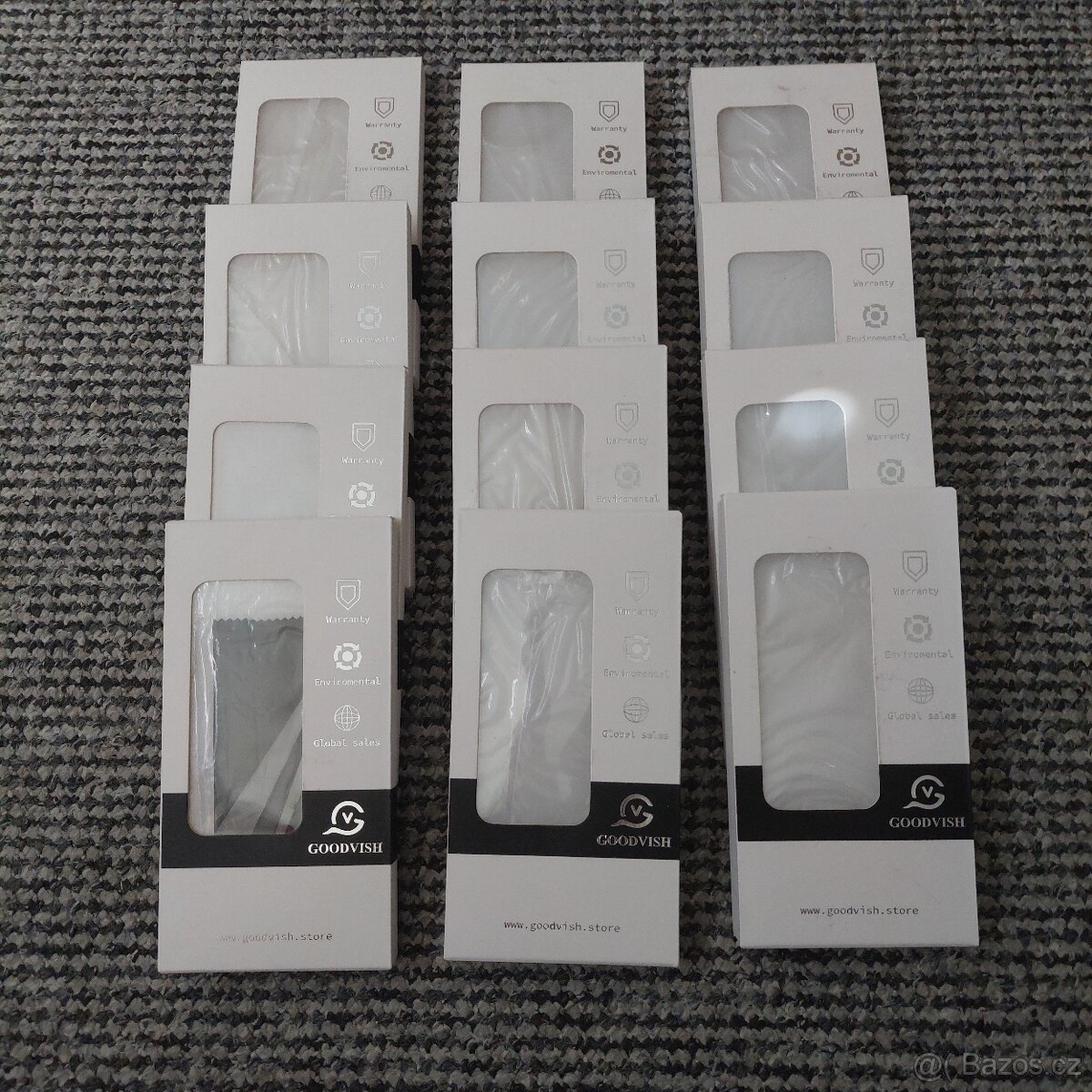 iPhone 12/12Pro zadní kryt + ochranné sklo (zlatá) 12ks nové