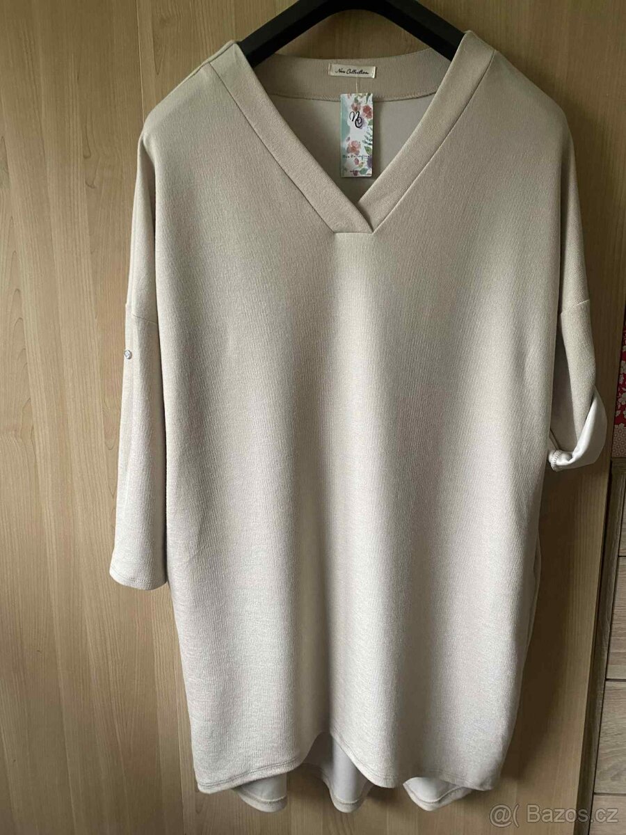 Latté svetříkové nové tunikošaty vel. 50 a více