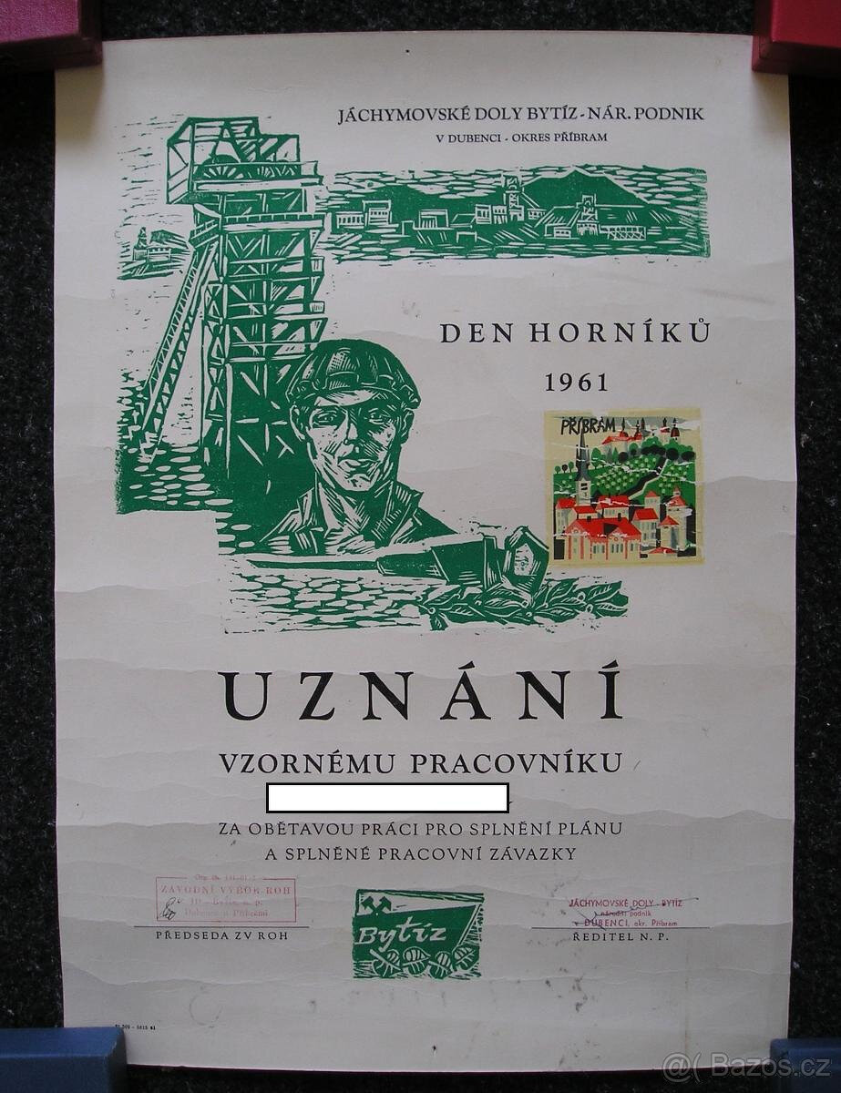 Sháním diplom Uranových dolů Příbram, Bytíz UD, hornictví