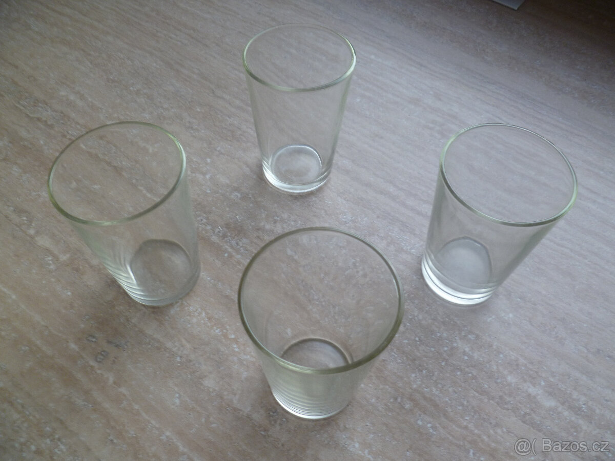 Skleničky bez zdobení 4 ks levně