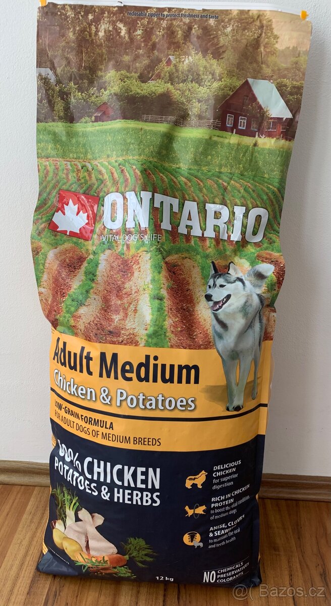 Ontario Adult Medium Chicken & Potatoes 12kg