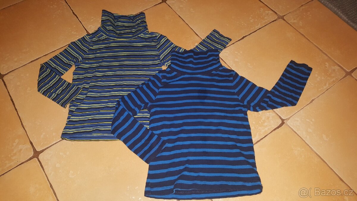 Rolák / tričko 2ks, vel. 98/104 a vel. 110/116, zn. Lupilu
