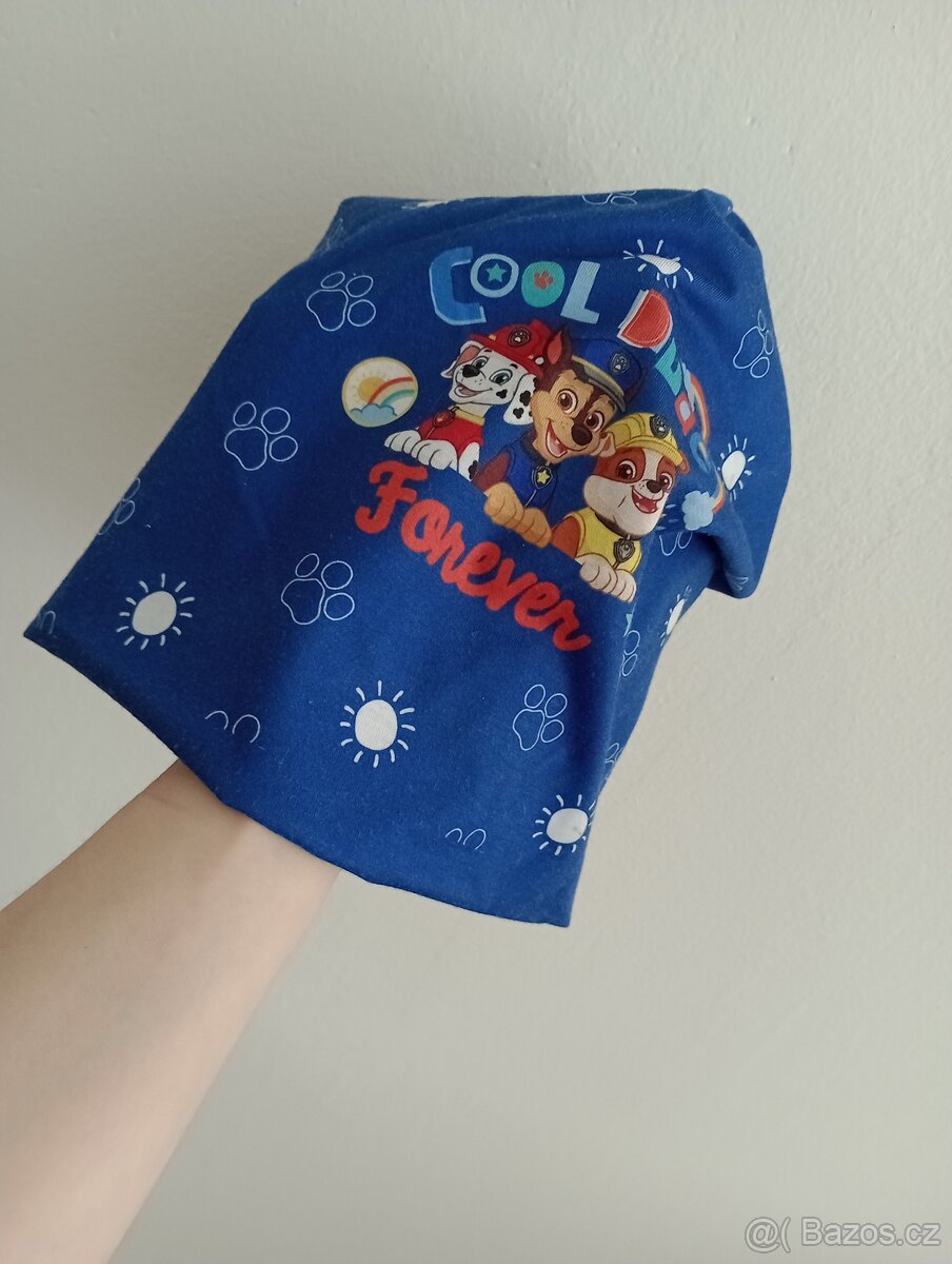 Dětská přechodná čepice Tlapková patrola