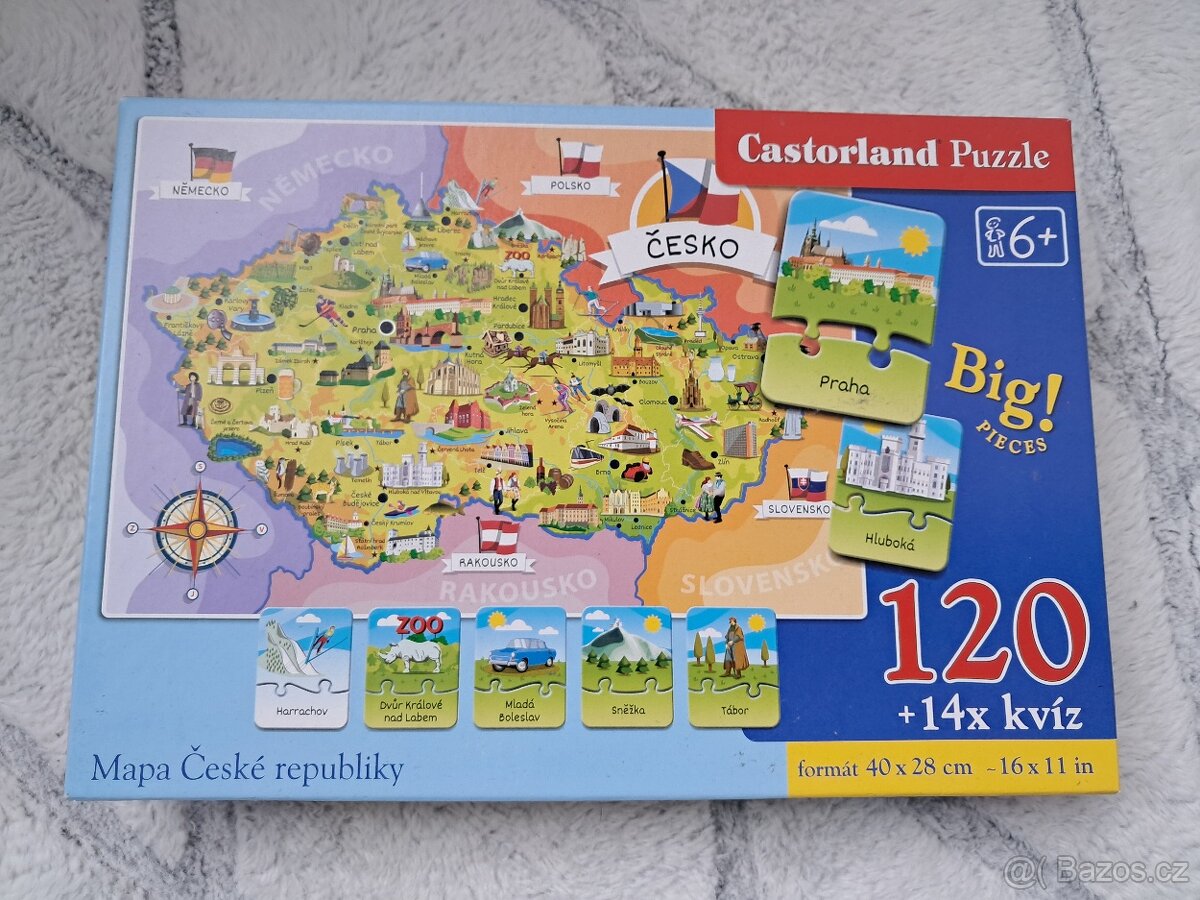 Puzzle Mapa Ceske republiky