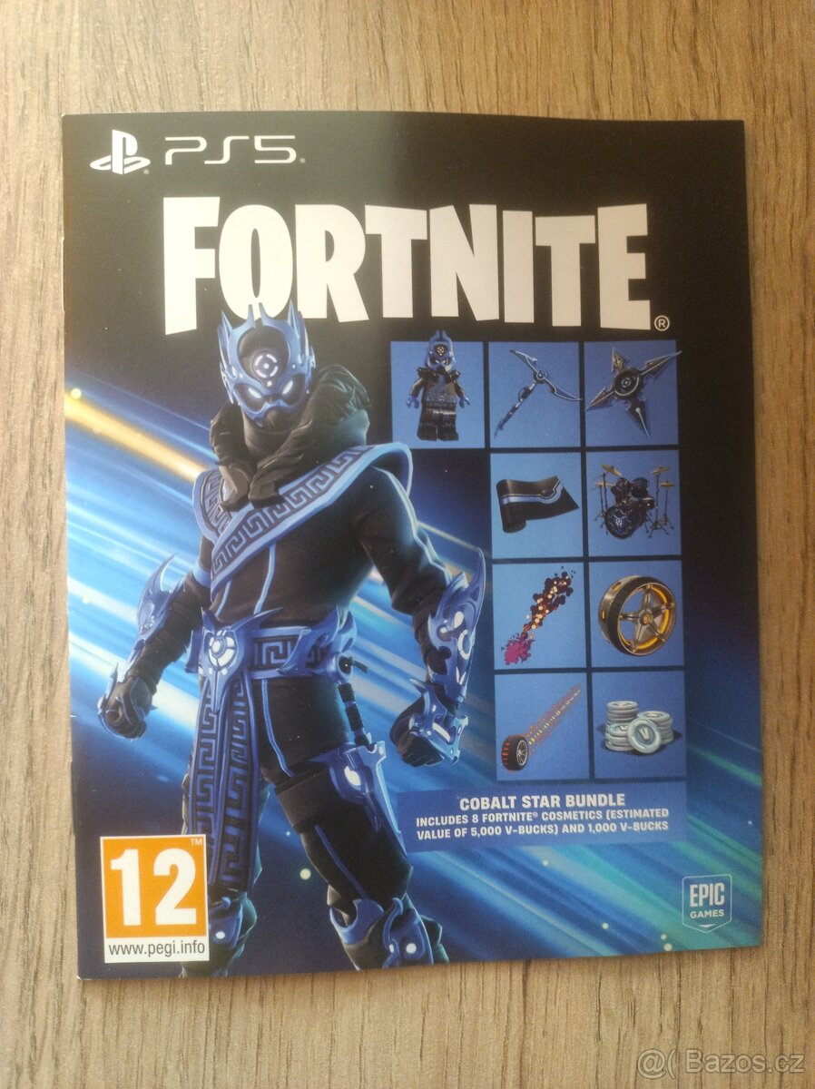 FORTNITE-COBALT STAR BUNDLE, 1 000 V-BUCK, věci za 5 000