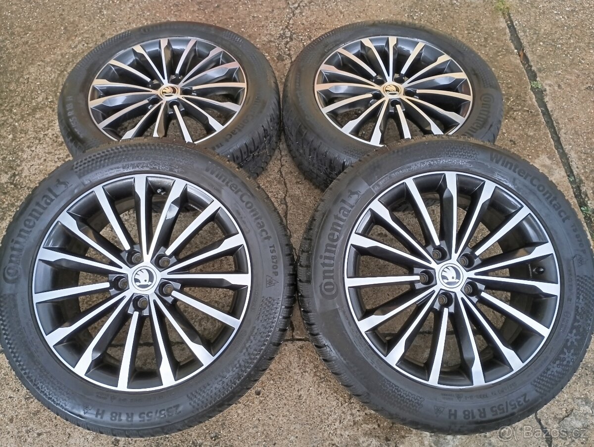 Originál sada disků Škoda Kodiaq 5x112 R18 Trinity