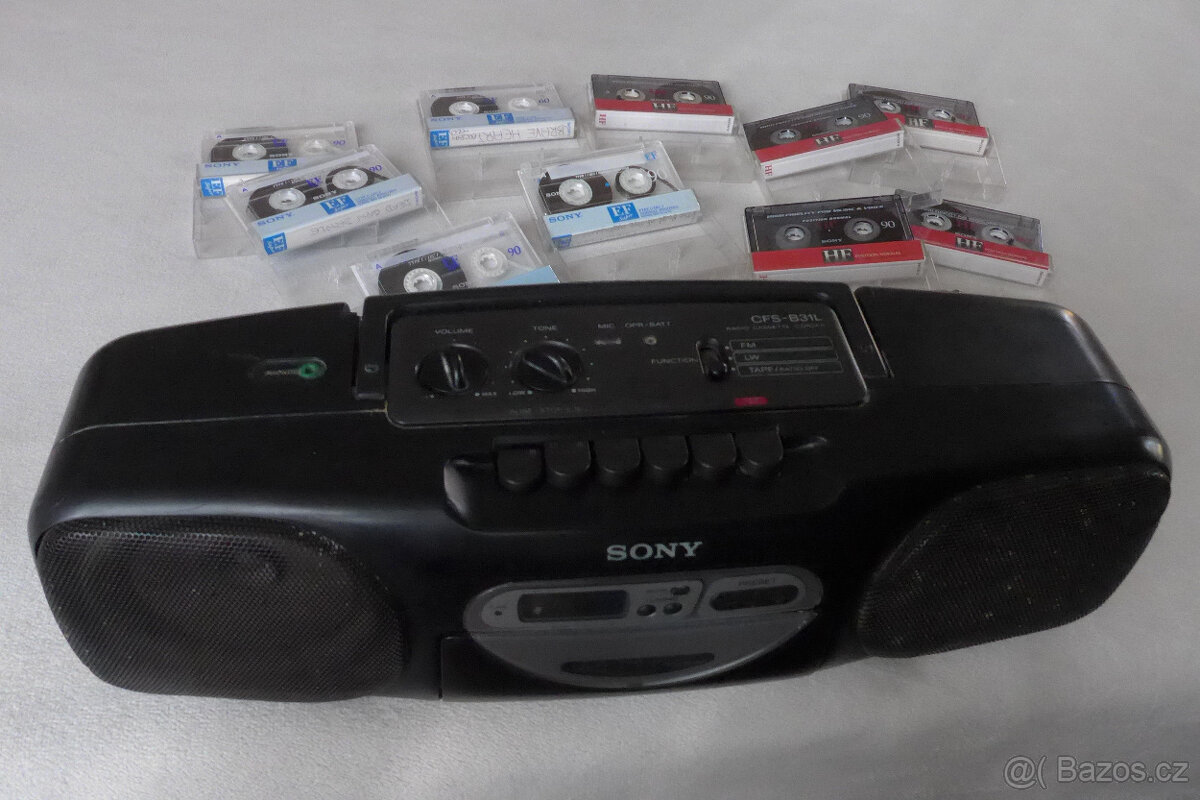 Radio Magnetofon SONY CFS SONY EF SONY HF AudioKazety 10ks