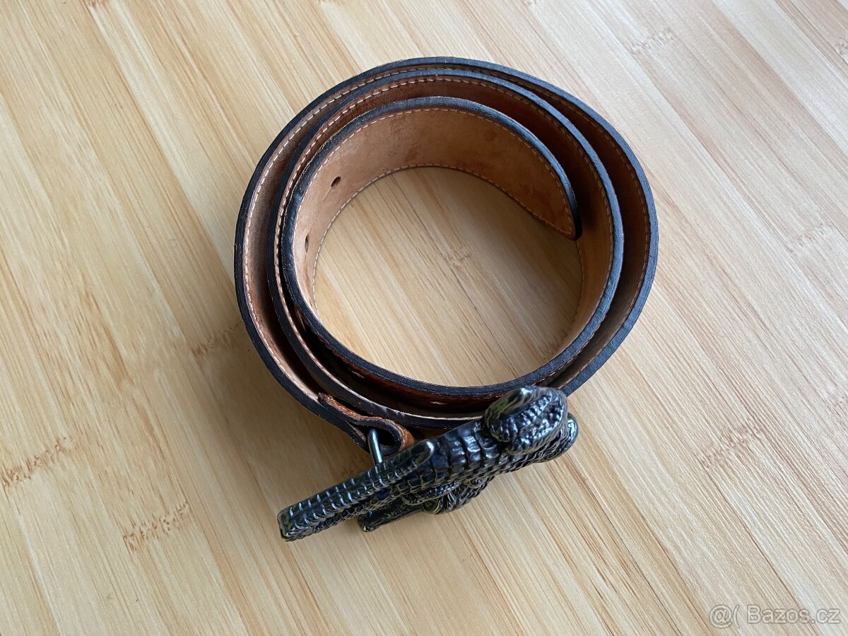 Opasek AMAPOLA s krokodýlem - vel. M