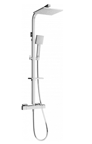 Nástěnná sprchová sada s dešťovou sprchou a termostatickou b