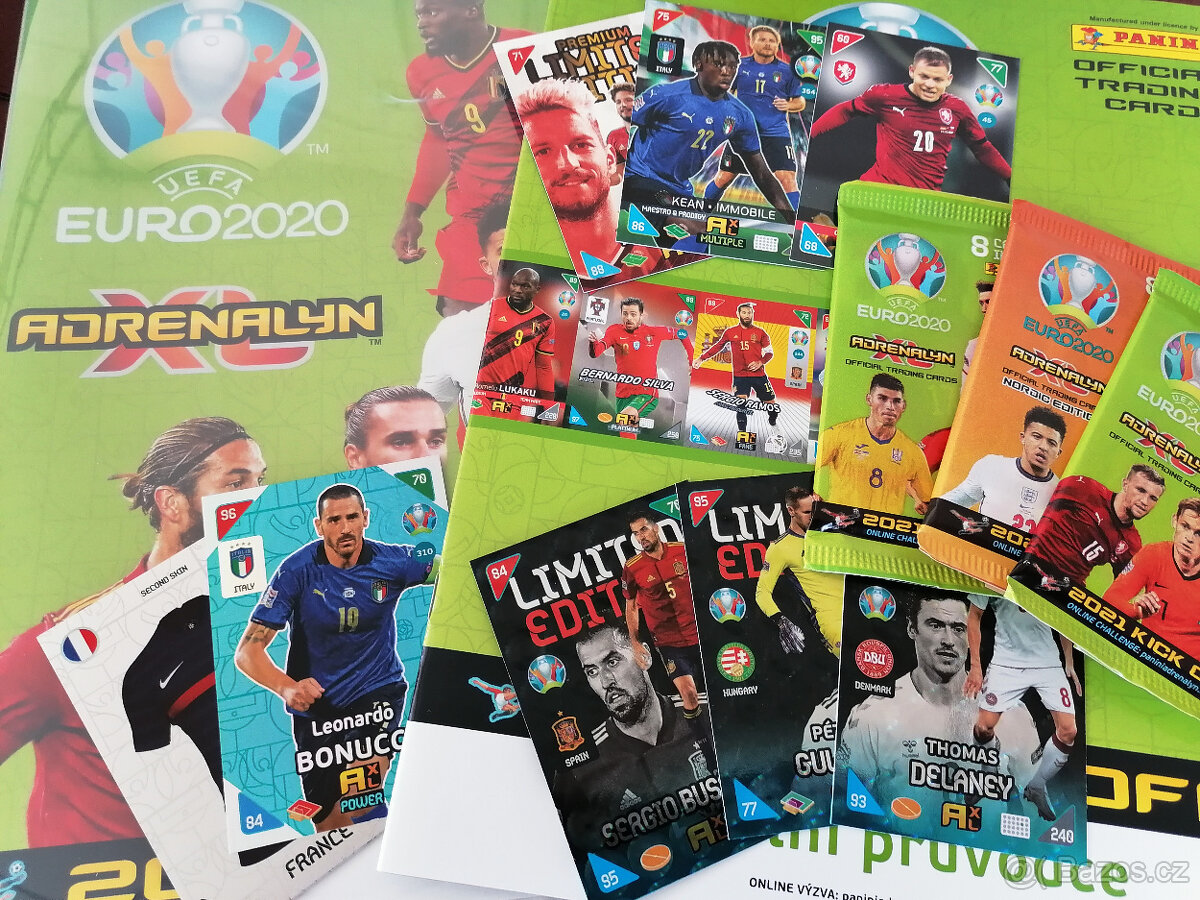 Fotbalové karty 2021 KICK OFF EURO 2020 Albumy,balíčky,boxy