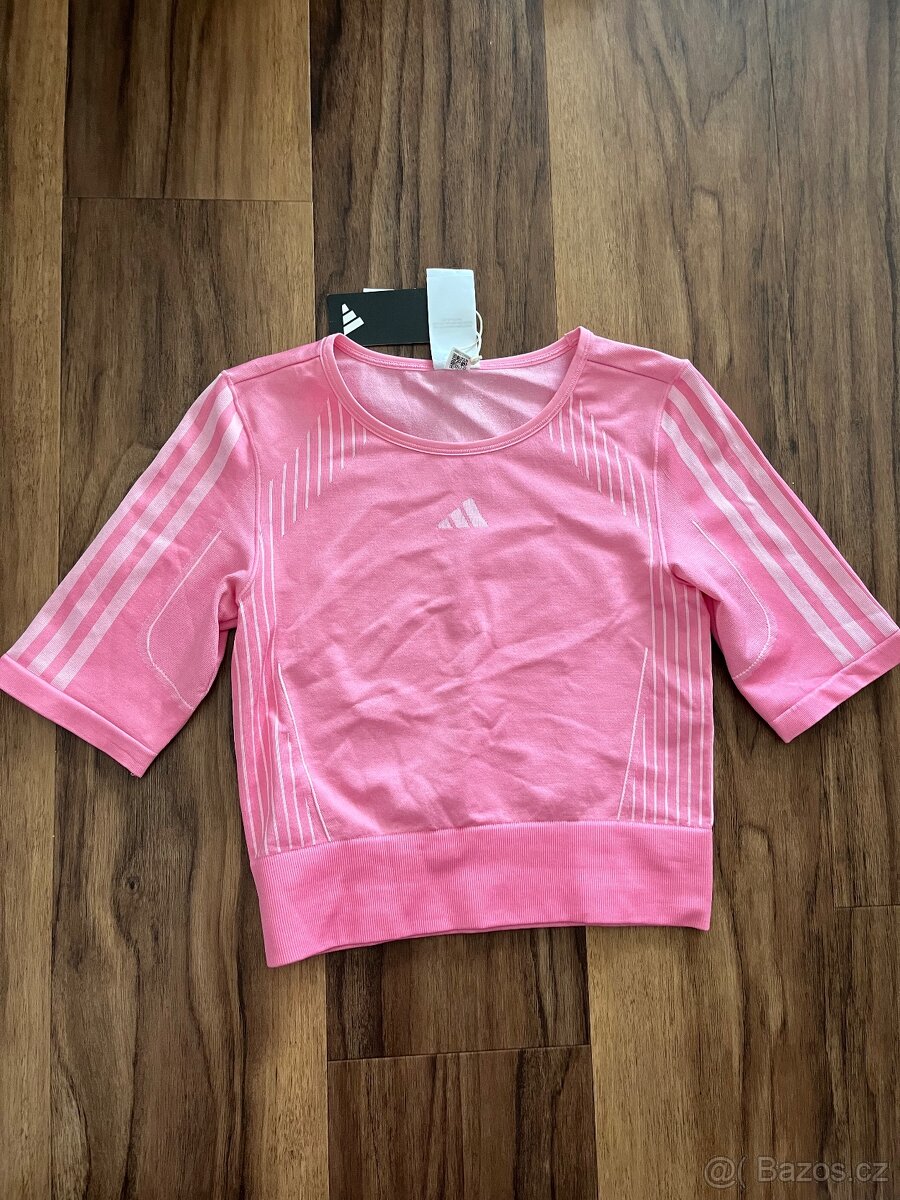 Tričko crop top Adidas Aeroready Aeroknit