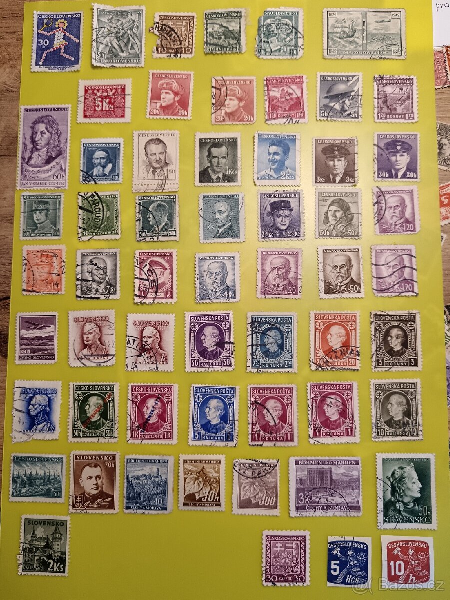 Poštovní známky Česko-Slovensko