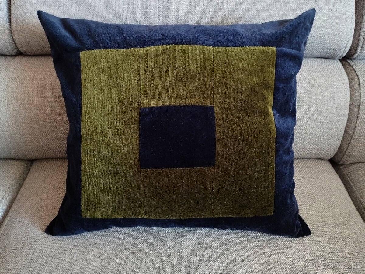 Povlak na polštáře patchwork sametový 5ks -JAKO NOVÉ
