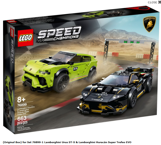 Lego 76899 - Lamborghini Urus ST-X & Huracán Super Trofeo EV
