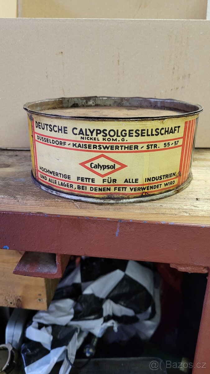 Plechovka od maziva Deutsche Calypsolgesellschaft