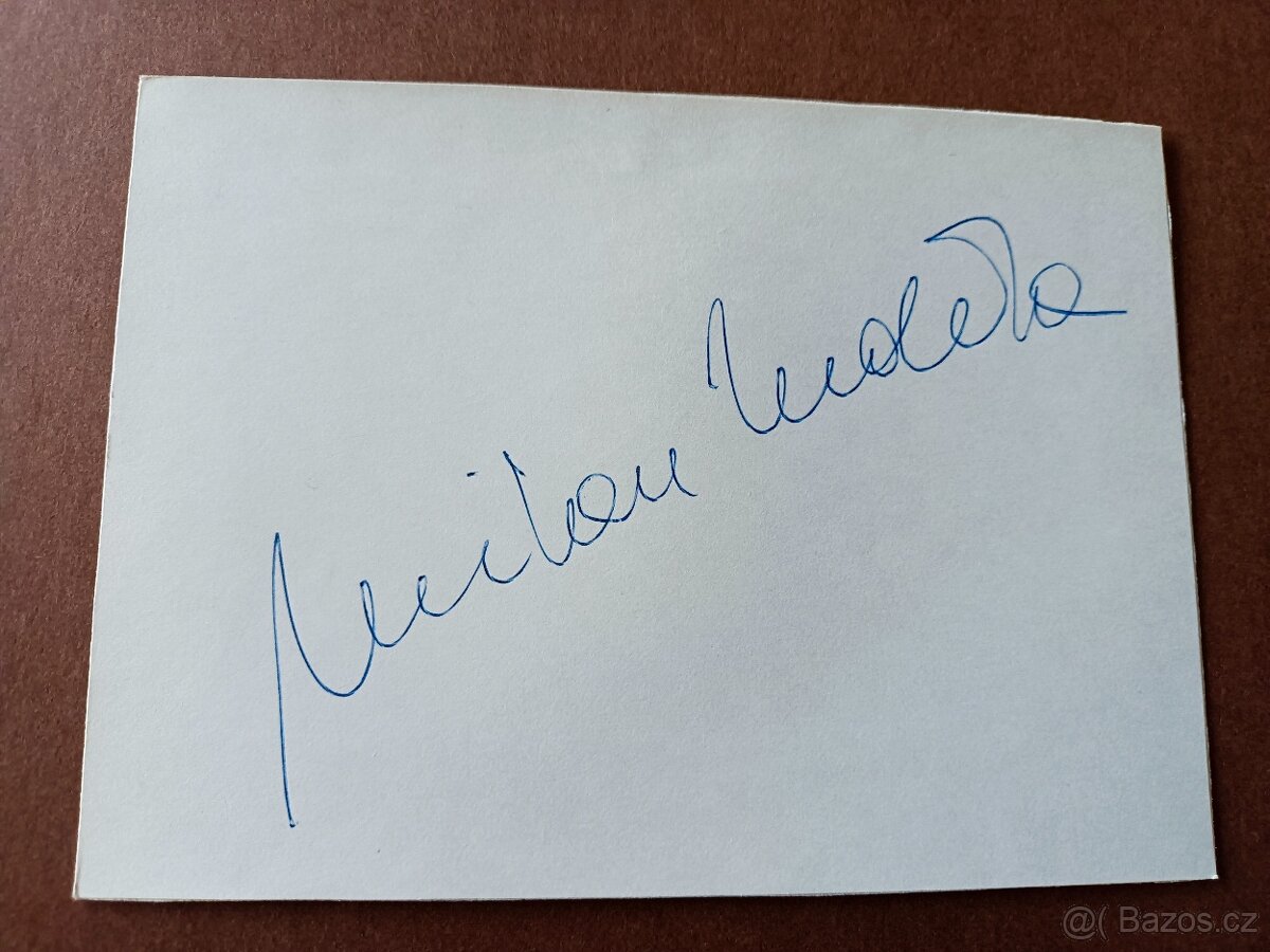Milan NEDĚLA (1934-1997)-autogram