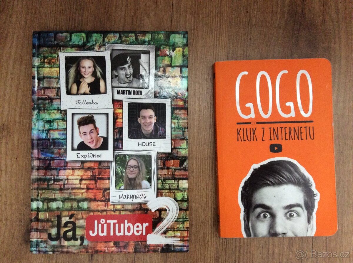 Knihy Já, Jůtuber 2 a GOGO kluk z internetu