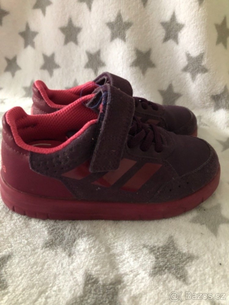 Dětské boty Adidas, vínové, vel. US 8K, UK 7,5 K, FR 25