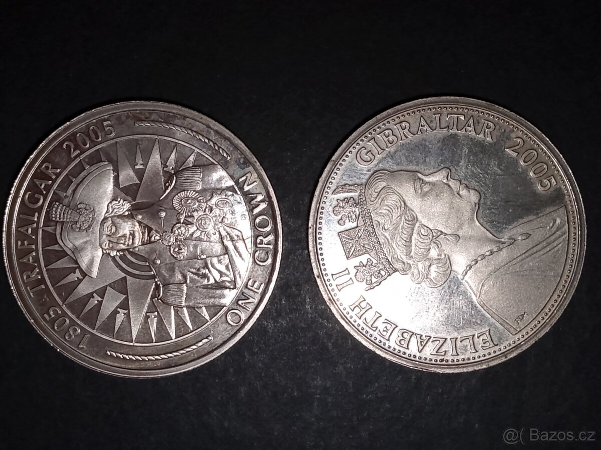 Anglická mince bitva u Trafalgaru
